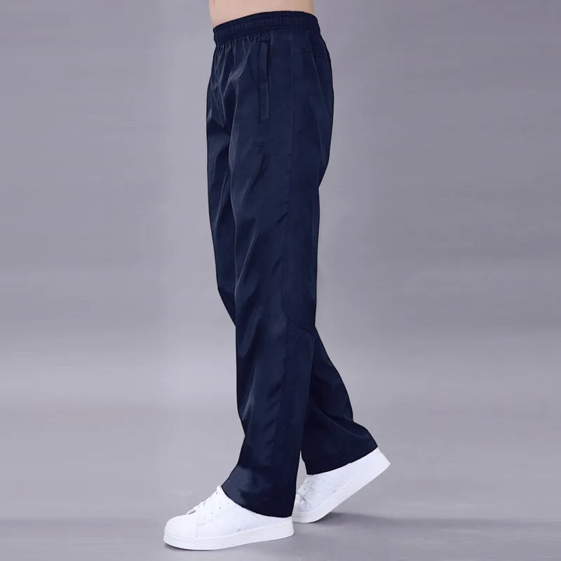 Men's Pants Sweatpant Quick Dry Breathable Pants Spring Sports Trouser Elastic Waist Straight Wide Joggers Running Tracksuit Men - Image 4