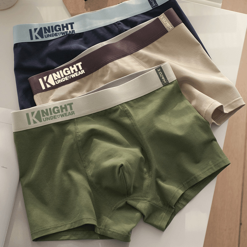 Source manufacturers pure cotton men's underwear summer boxer teenagers four-corner pants shaking voice fast hand generation shorts men - Image 23