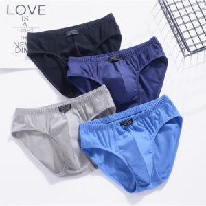 Carefully Selected Pure Cotton Men's Underwear Plus Size Briefs Breathable Sweat-Absorbent Middle-Aged and Elderly Cotton Briefs Men's Wholesale