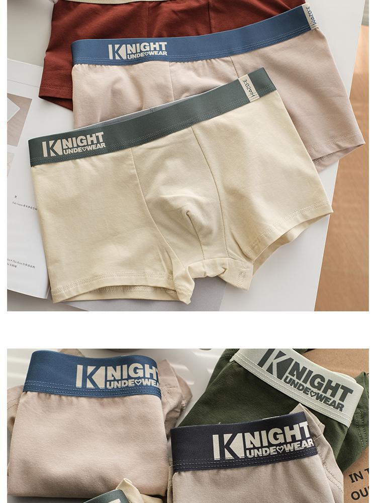 Source manufacturers pure cotton men's underwear summer boxer teenagers four-corner pants shaking voice fast hand generation shorts men - Image 13