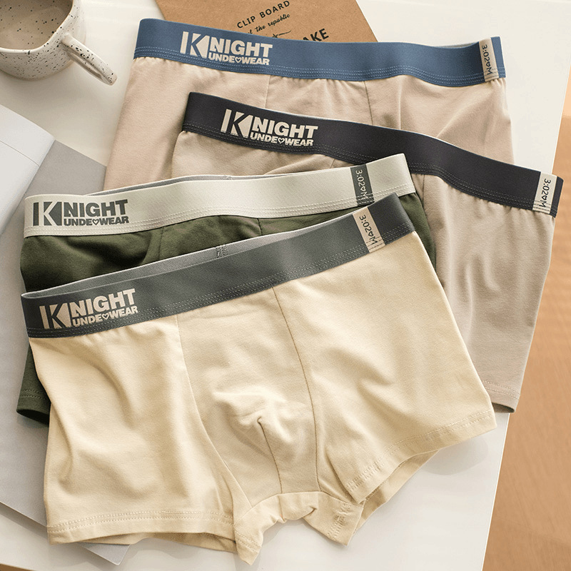 Source manufacturers pure cotton men's underwear summer boxer teenagers four-corner pants shaking voice fast hand generation shorts men - Image 10