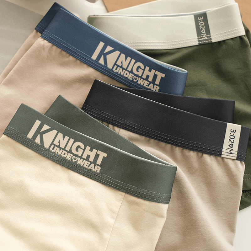 Source manufacturers pure cotton men's underwear summer boxer teenagers four-corner pants shaking voice fast hand generation shorts men - Image 11