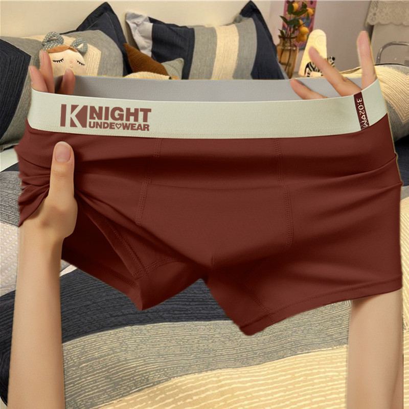 Source manufacturers pure cotton men's underwear summer boxer teenagers four-corner pants shaking voice fast hand generation shorts men - Image 2
