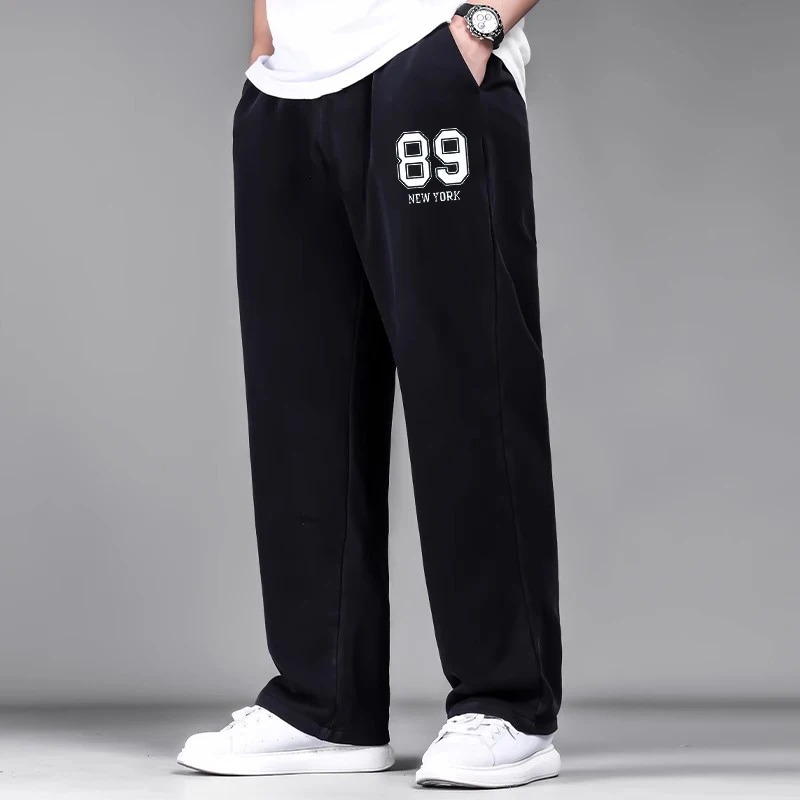Plus Size Men Black Long Pants Autumn Winter Printed Cotton Pants 4XL 5XL 6XL 7XL 100-200kg Loose Trousers Big Size Men Clothing - Image 4