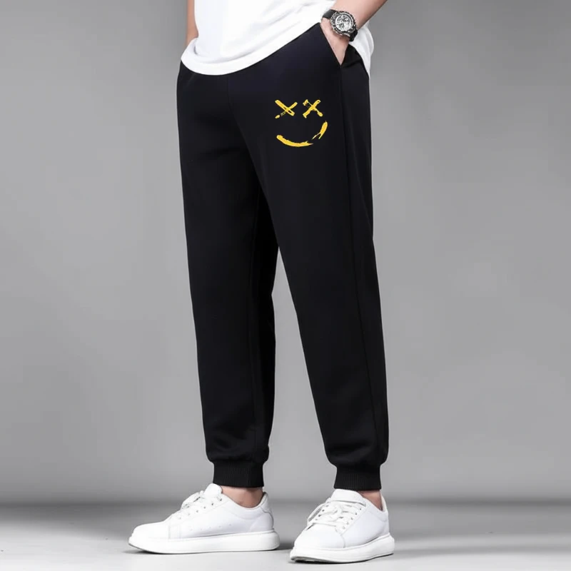 Plus Size Men Black Long Pants Autumn Winter Printed Cotton Pants 4XL 5XL 6XL 7XL 100-200kg Loose Trousers Big Size Men Clothing - Image 10