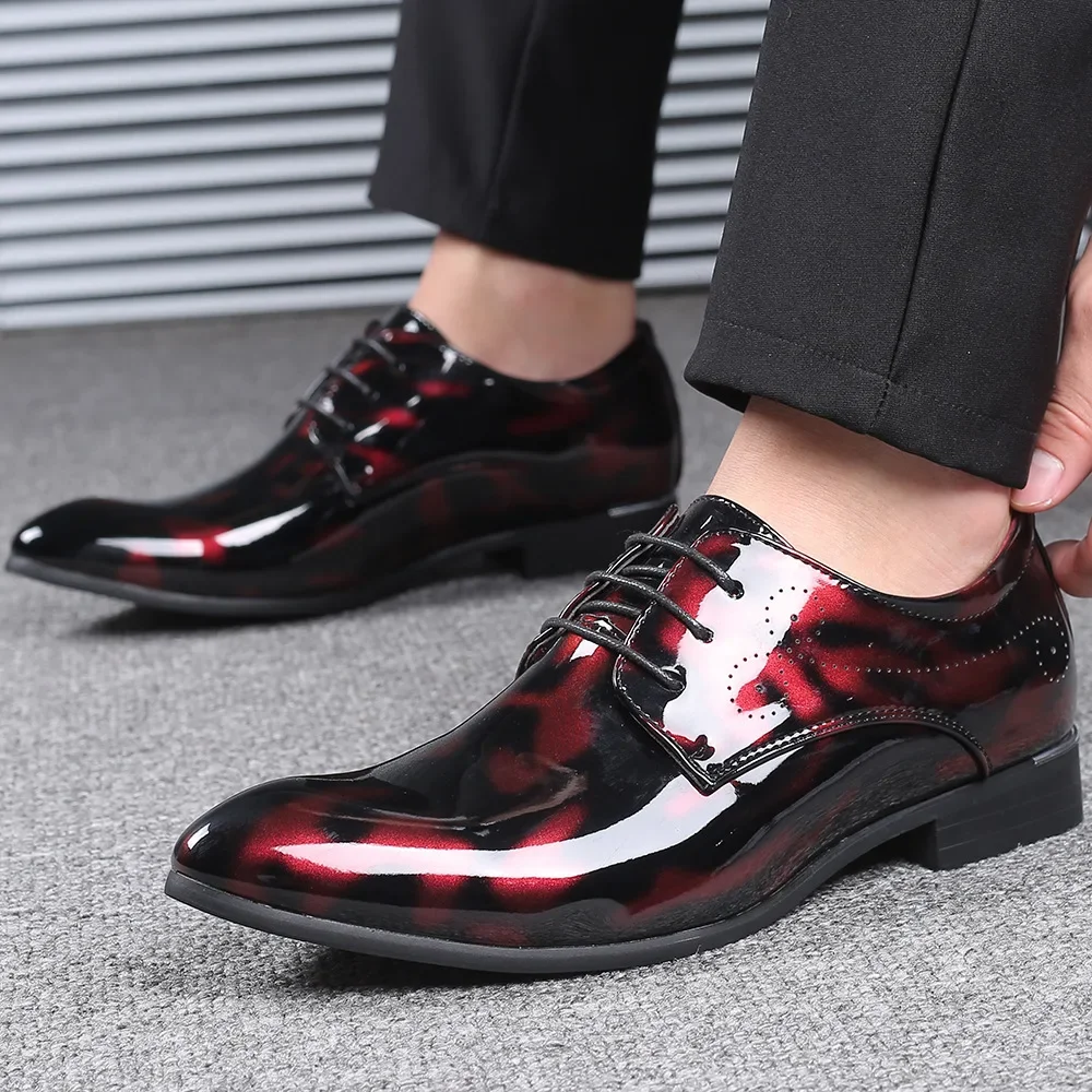 New Season Men's Pointed Toe British Style Formal Single Shoes Creative Trendy Large Size Business Shoes Cross-Border Shoes - Image 4