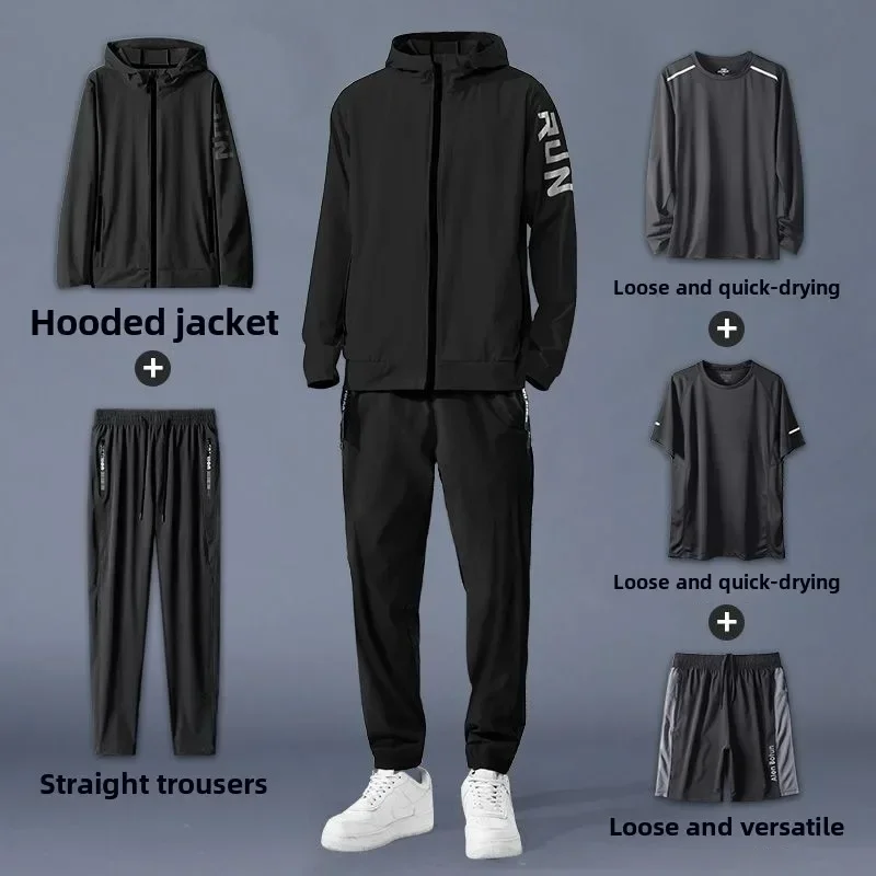 Men's Sportswear Set - Loose - Fit, Quick - Dry, Ideal for Fitness, Running, Gym & Outdoor Training - Image 8