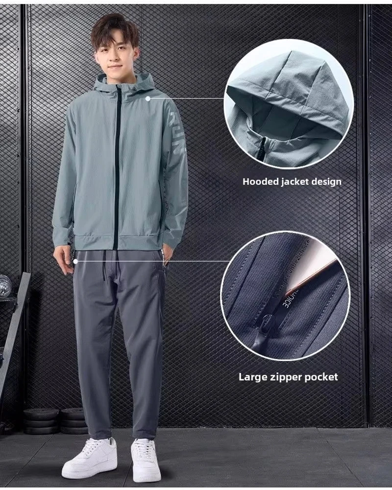 Men's Sportswear Set - Loose - Fit, Quick - Dry, Ideal for Fitness, Running, Gym & Outdoor Training - Image 17