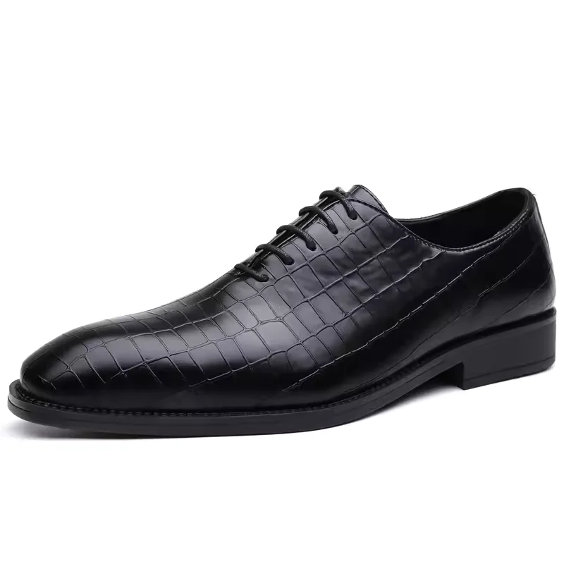 Luxury Mens Leather Shoes Retro Carved Lace-up Brogue Oxford Wedding Men Dress Shoes Male Formal Business Gentleman Office Shoes - Image 4