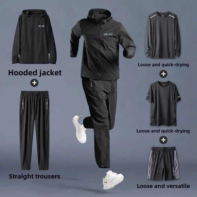 Men's Sportswear Set - Loose - Fit, Quick - Dry, Ideal for Fitness, Running, Gym & Outdoor Training - Image 11