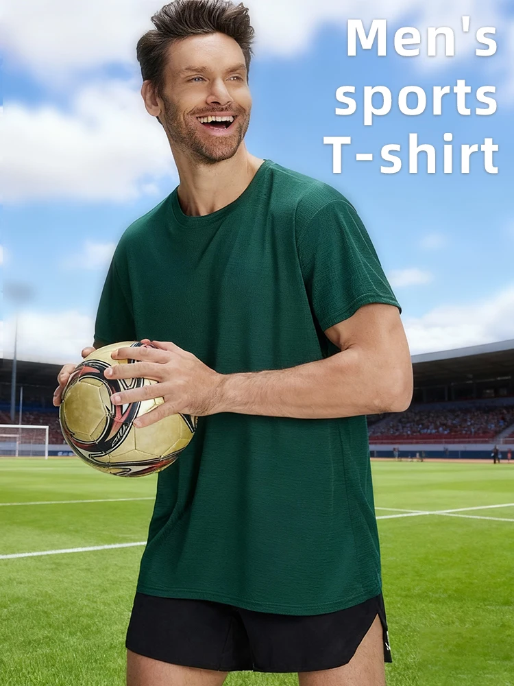 6-Pack Men's Breathable Polyester Crew Neck T-Shirts - Lightweight, Moisture-Wicking Short Sleeve Tops in Multiple Colors for Casual Wear and Outdoor Activities - Image 5