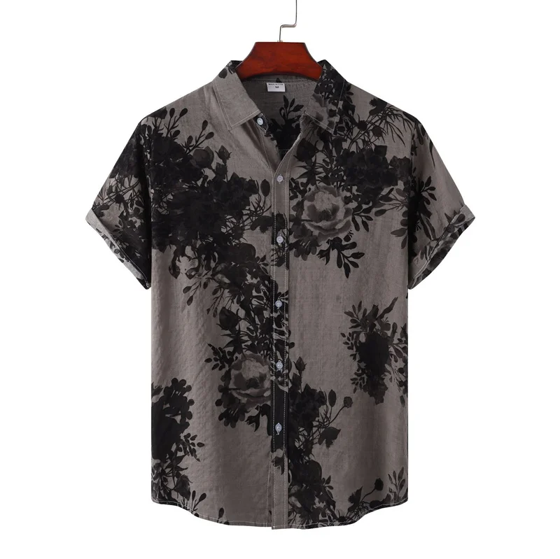 Retro Geometric Texture 3d Print Hawaiian Shirt Men Summer Short Sleeves Tops Beach Harajuku Street Lapel Blouse Male Clothes - Image 12