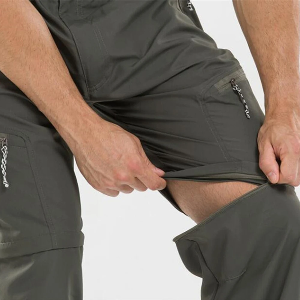 Quick Dry Pants Summer Breathable Sports Tactical Trousers Male Mountaining Sports Trekking Camping Fishing Remove Shorts Pants - Image 4