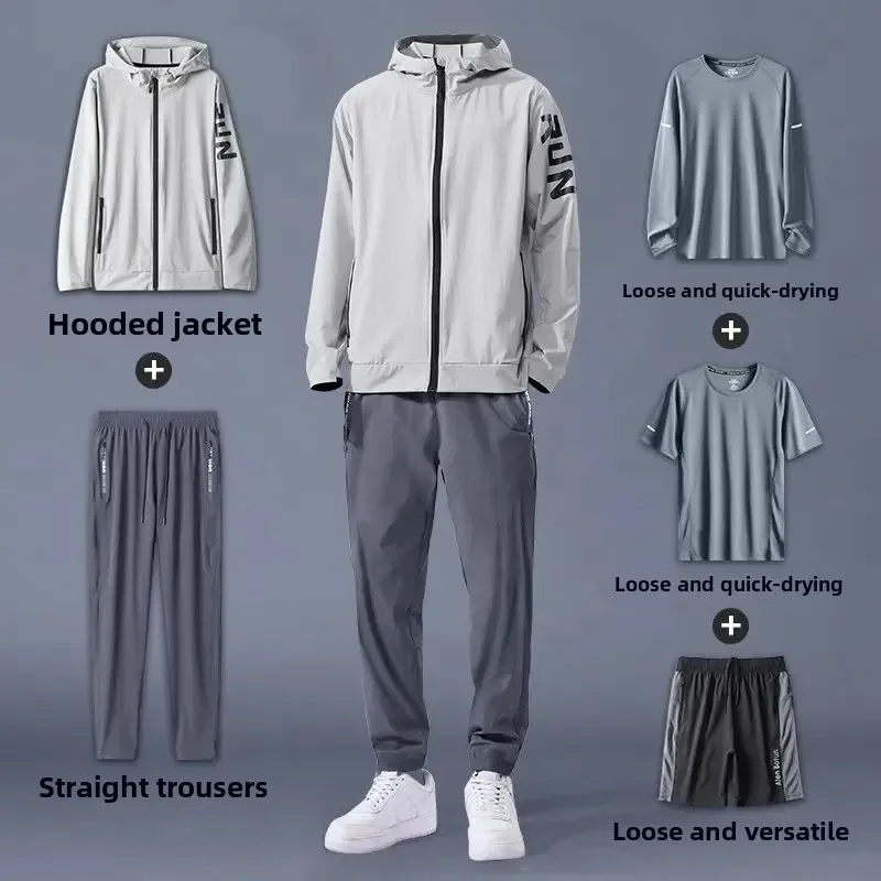Men's Sportswear Set - Loose - Fit, Quick - Dry, Ideal for Fitness, Running, Gym & Outdoor Training - Image 3