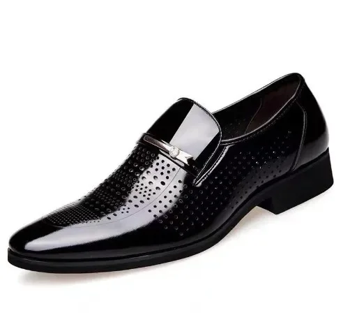 Luxury Business Oxford Leather Shoes Men Breathable Patent Leather Formal Shoes Plus Size Man Office Wedding Flats Male Black - Image 9