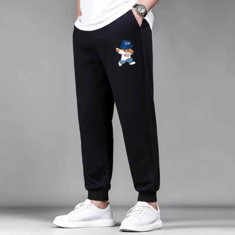 Plus Size Men Black Long Pants Autumn Winter Printed Cotton Pants 4XL 5XL 6XL 7XL 100-200kg Loose Trousers Big Size Men Clothing - Image 11
