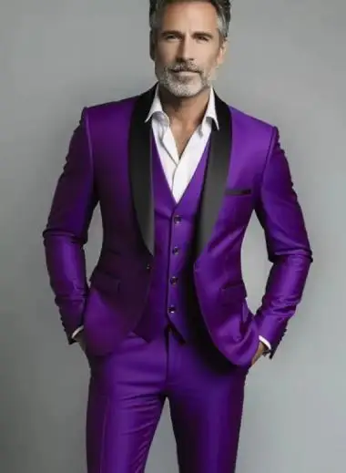 Jacket Vest Pants Solid Color Men's Formal Business Office Suit Groom Wedding Dress Party Blazer Waistcoat Trousers Tuxedo - Image 6