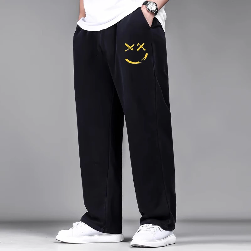 Plus Size Men Black Long Pants Autumn Winter Printed Cotton Pants 4XL 5XL 6XL 7XL 100-200kg Loose Trousers Big Size Men Clothing - Image 9