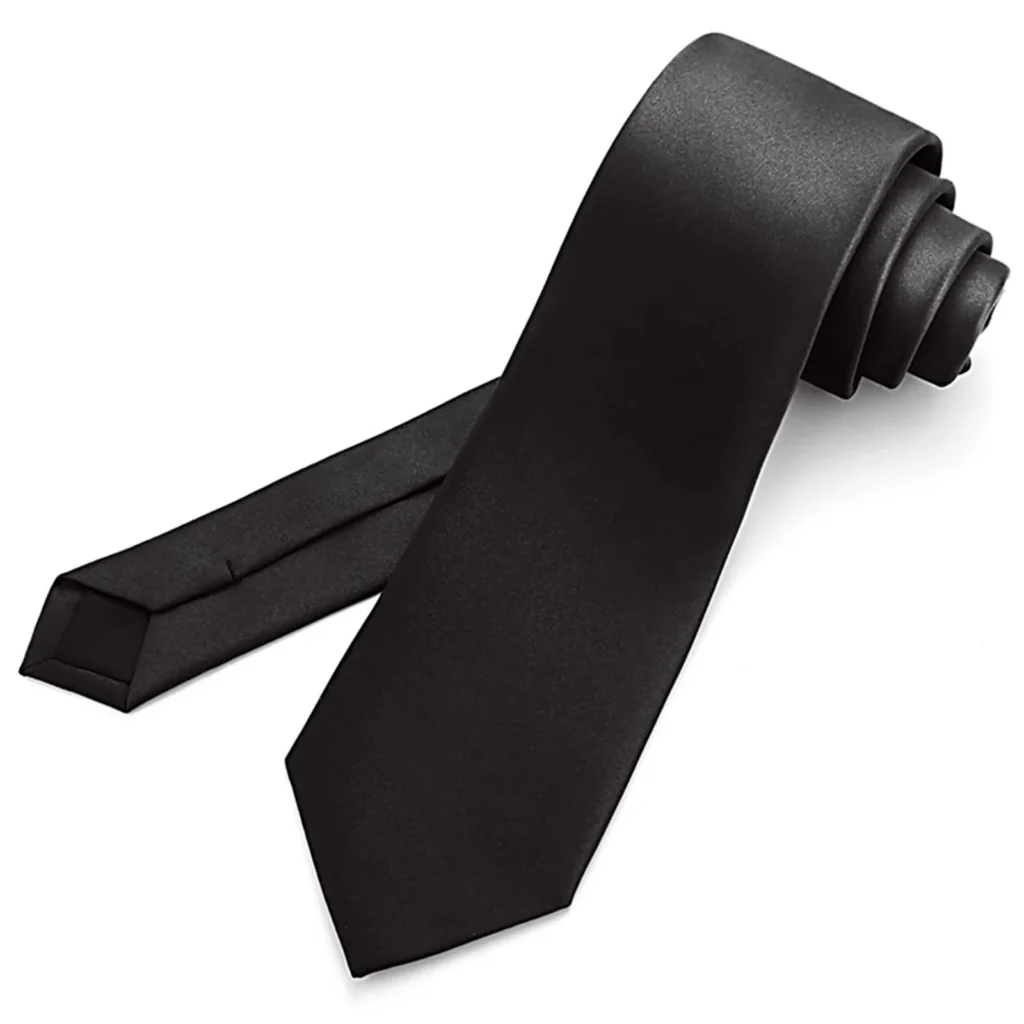 Men'S Ties Solid Pure Color Necktie Black Ties For Men Black Medium Girls Hair Ties