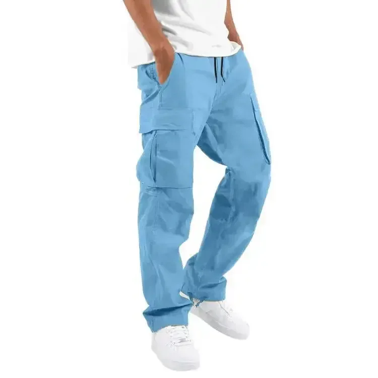 New 2026 Cargo Pants Trousers for Men Full Length Solid Color Loose Multi-pocket Drawstring Pockets Pants Male Cargo Pants 5XL - Image 16