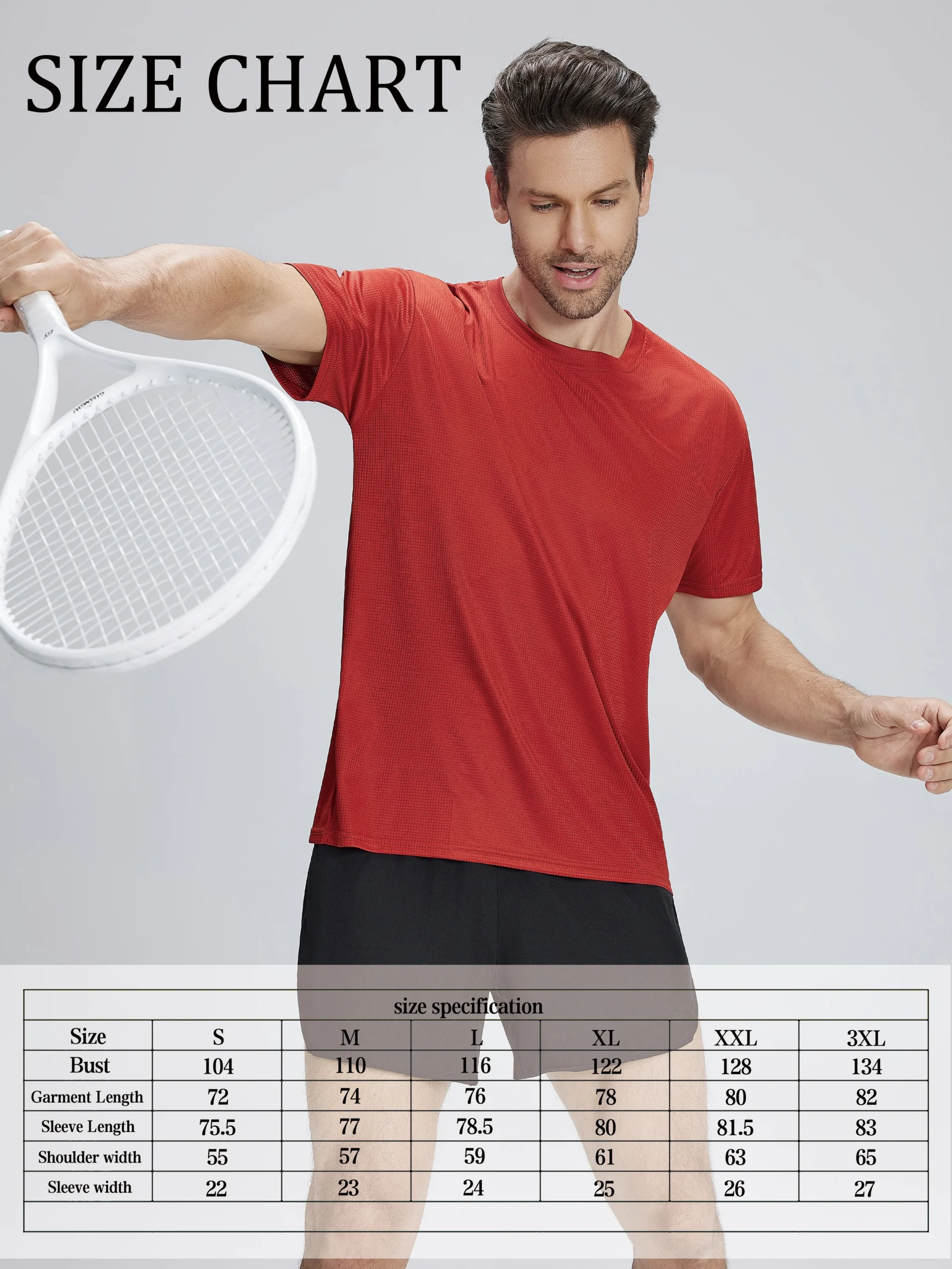 6-Pack Men's Breathable Polyester Crew Neck T-Shirts - Lightweight, Moisture-Wicking Short Sleeve Tops in Multiple Colors for Casual Wear and Outdoor Activities - Image 14