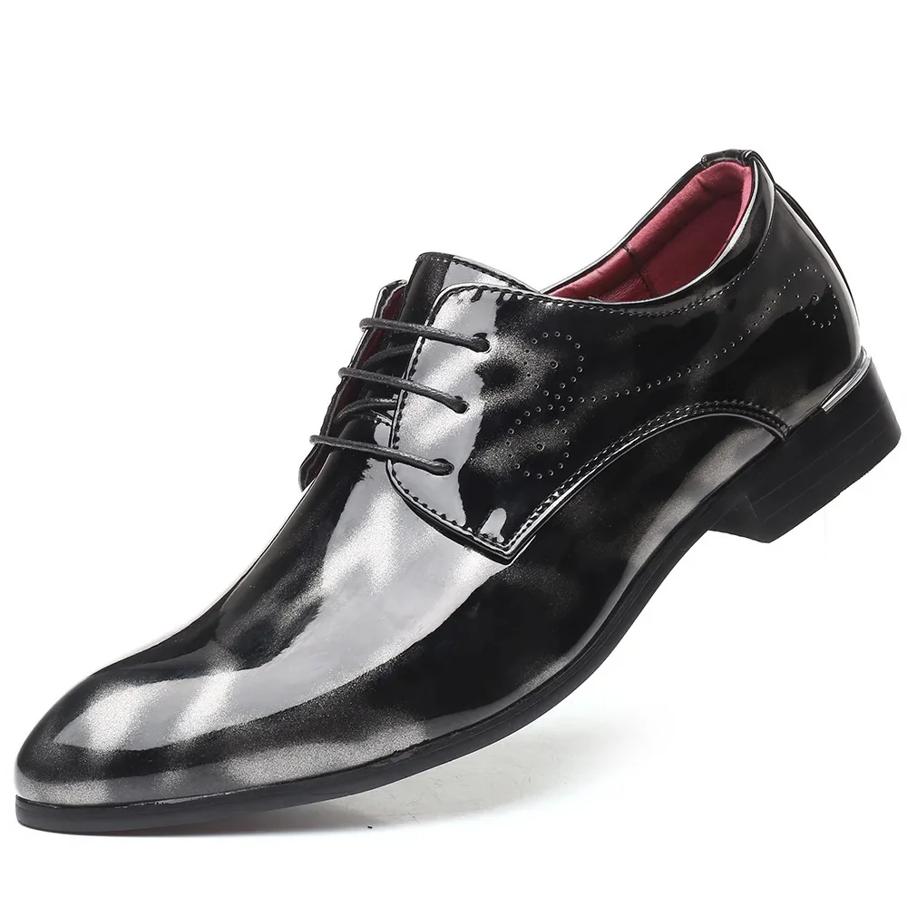New Season Men's Pointed Toe British Style Formal Single Shoes Creative Trendy Large Size Business Shoes Cross-Border Shoes - Image 8