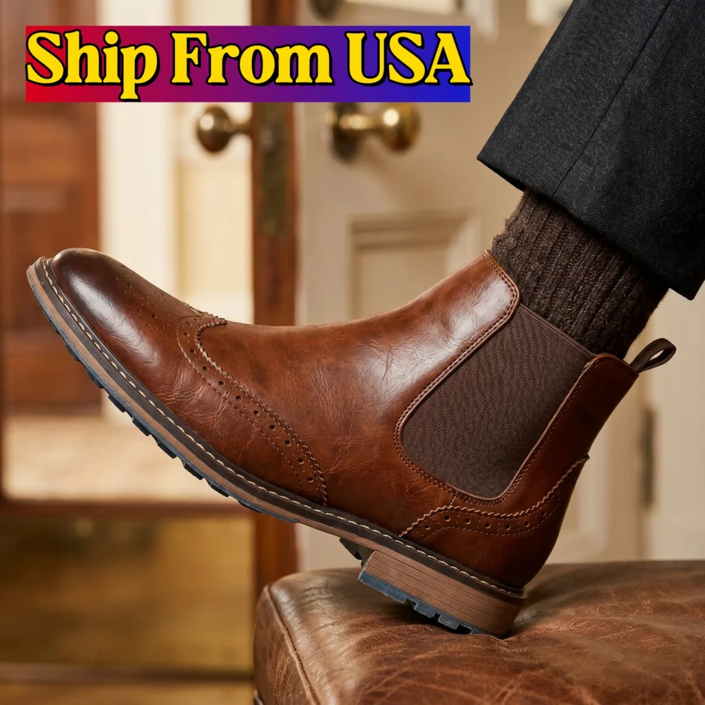 Chelsea Boots Men Brand 2026 Casual Comfortable Retro Fashion Chelsea Boots