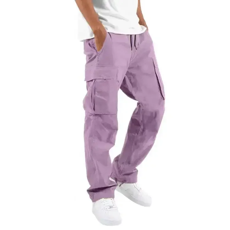 New 2026 Cargo Pants Trousers for Men Full Length Solid Color Loose Multi-pocket Drawstring Pockets Pants Male Cargo Pants 5XL - Image 19