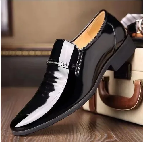 Luxury Business Oxford Leather Shoes Men Breathable Patent Leather Formal Shoes Plus Size Man Office Wedding Flats Male Black - Image 7