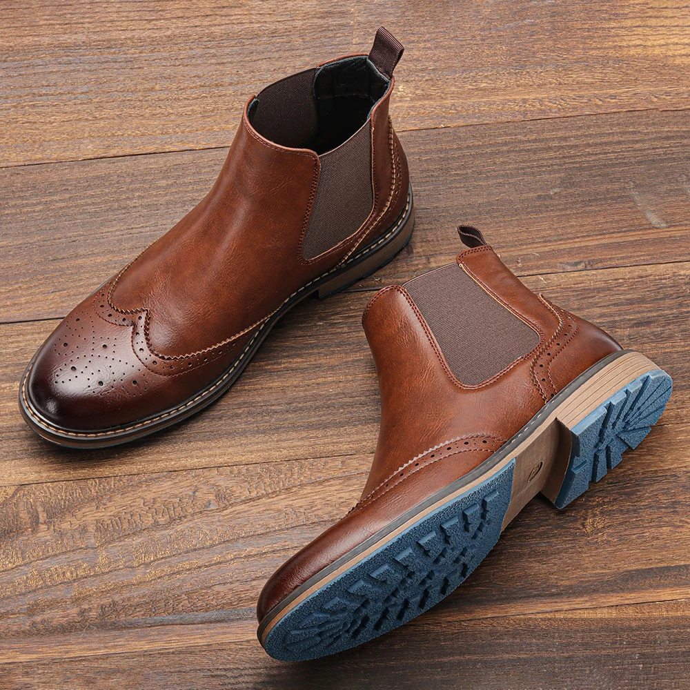 Chelsea Boots Men Brand 2026 Casual Comfortable Retro Fashion Chelsea Boots - Image 2