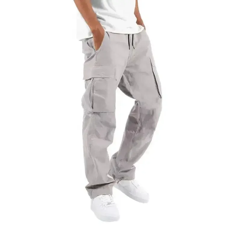 New 2026 Cargo Pants Trousers for Men Full Length Solid Color Loose Multi-pocket Drawstring Pockets Pants Male Cargo Pants 5XL - Image 17