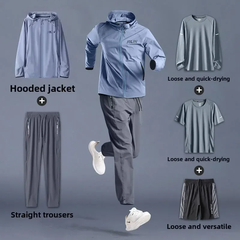 Men's Sportswear Set - Loose - Fit, Quick - Dry, Ideal for Fitness, Running, Gym & Outdoor Training - Image 12