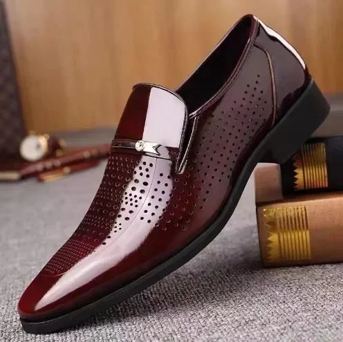 Luxury Business Oxford Leather Shoes Men Breathable Patent Leather Formal Shoes Plus Size Man Office Wedding Flats Male Black - Image 6