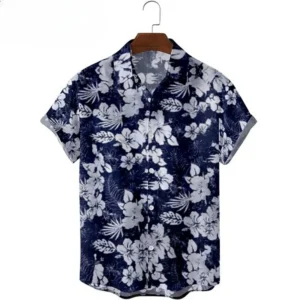 Fashion Mens Hawaiian Shirt Male Vintage Classic Tropical Plants 3D Printed Beach Aloha Shirts Short Sleeve Loose Unisex Tops