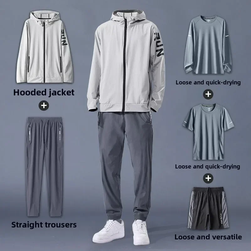 Men's Sportswear Set - Loose - Fit, Quick - Dry, Ideal for Fitness, Running, Gym & Outdoor Training - Image 7