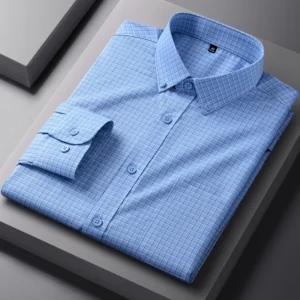 New in Shirt High Quality Modal Long Sleeve Shirts for Men Slim Fit Formal Plain Shirt Soft Office Plaid Designer Pink Clothes