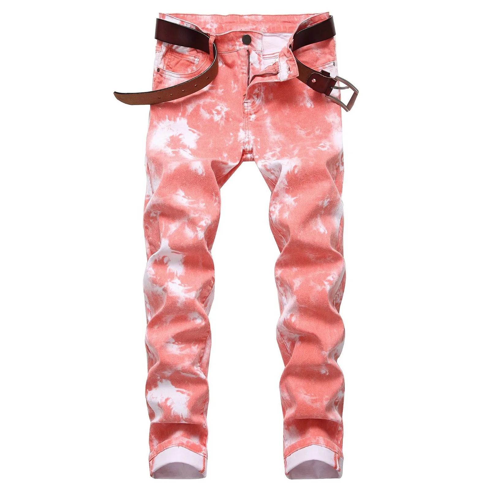 Men'S Fashion Oversized Slim Jeans Tie Tdy Pants Trousers Men Vintage Wash Full Length Denim Trousers Y2k Punk Long Trousers - Image 7