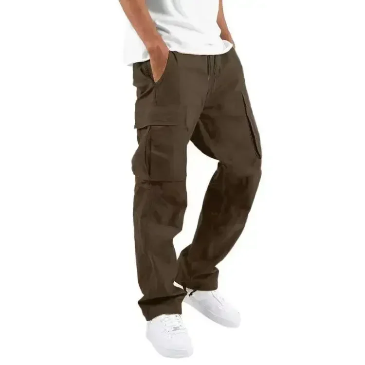 New 2026 Cargo Pants Trousers for Men Full Length Solid Color Loose Multi-pocket Drawstring Pockets Pants Male Cargo Pants 5XL - Image 10
