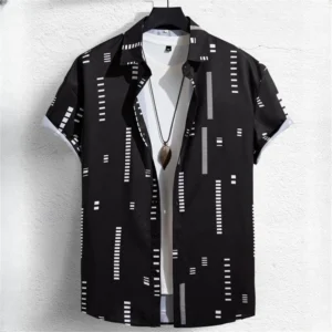 Fashion Simple Men's Shirts 3d Patchwork Printing Men's Clothes Summer New Short Sleeve Beach Party Hawaiian Shirts