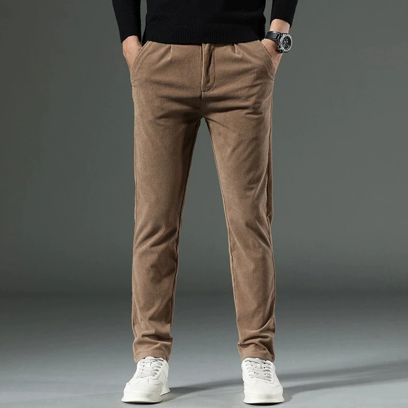 Autumn and Winter Men's Corduroy Trousers New Men's Clothing Stretch Slim Fit Casual Pants Fashion Mens Business Work Pants - Image 7