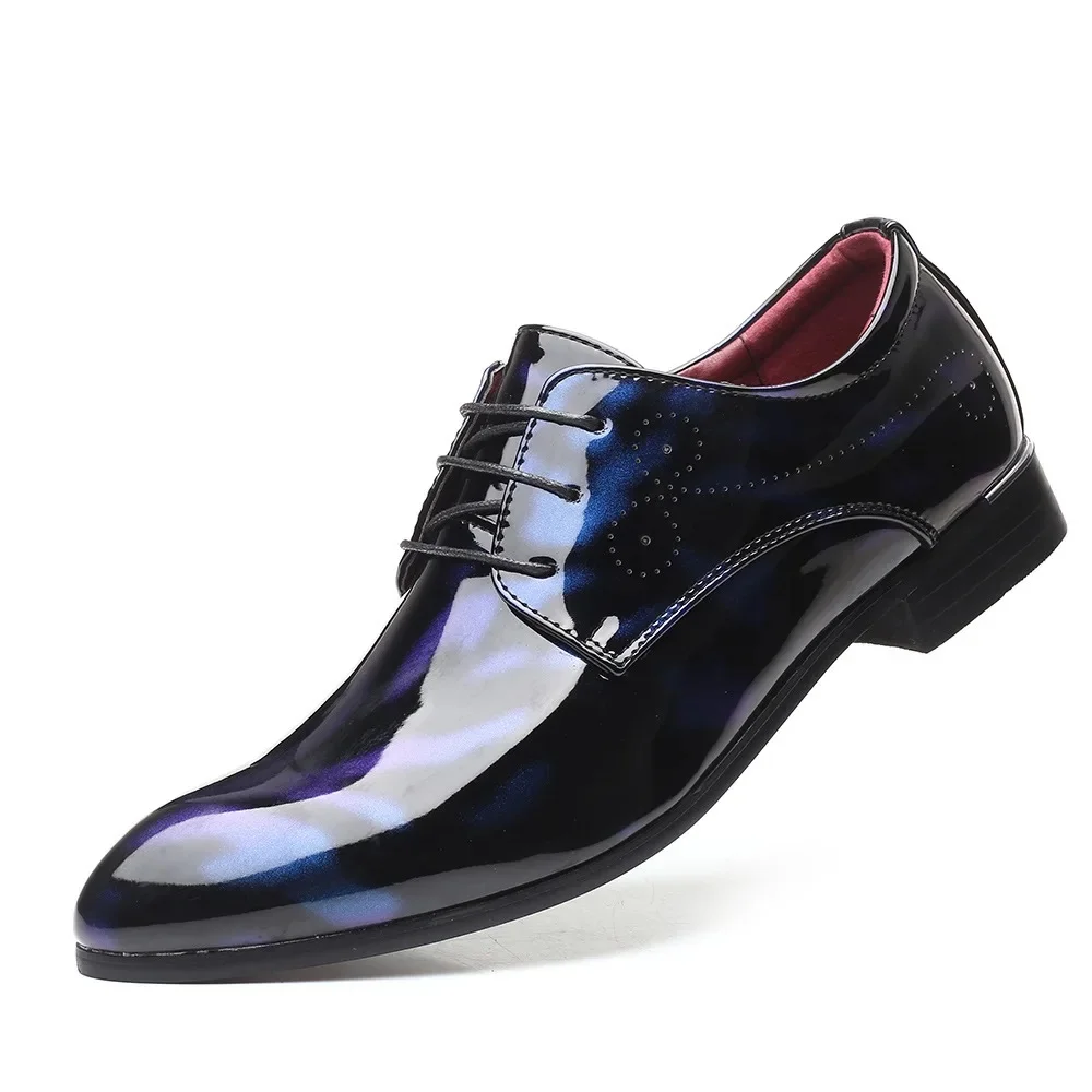New Season Men's Pointed Toe British Style Formal Single Shoes Creative Trendy Large Size Business Shoes Cross-Border Shoes - Image 6