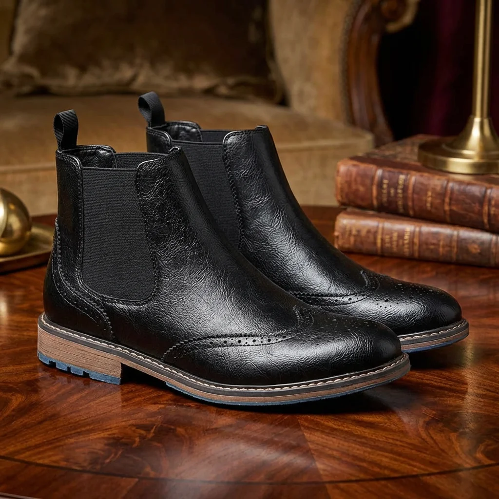 Chelsea Boots Men Brand 2026 Casual Comfortable Retro Fashion Chelsea Boots - Image 7