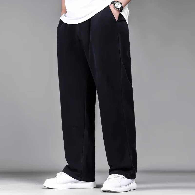 Plus Size Men Black Long Pants Autumn Winter Printed Cotton Pants 4XL 5XL 6XL 7XL 100-200kg Loose Trousers Big Size Men Clothing - Image 5
