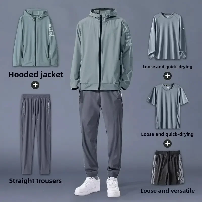Men's Sportswear Set - Loose - Fit, Quick - Dry, Ideal for Fitness, Running, Gym & Outdoor Training - Image 2