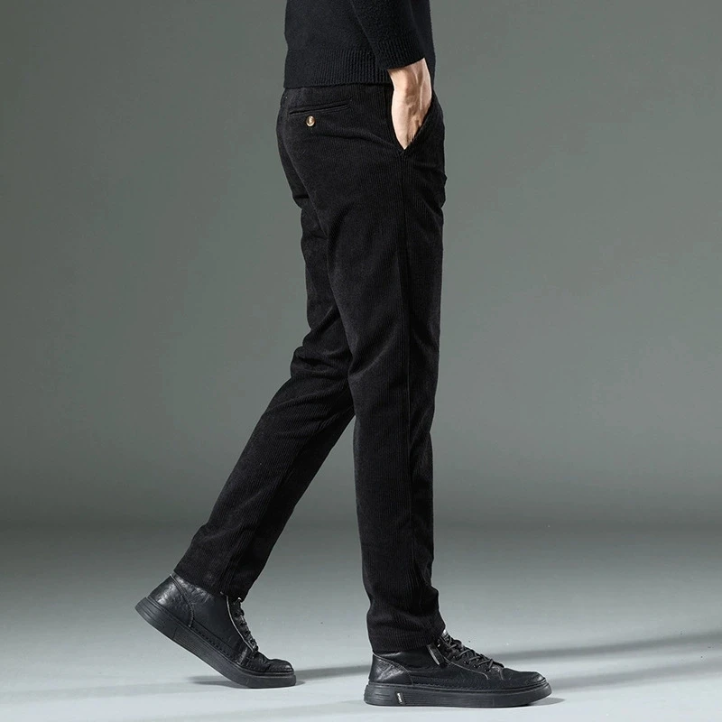 Autumn and Winter Men's Corduroy Trousers New Men's Clothing Stretch Slim Fit Casual Pants Fashion Mens Business Work Pants - Image 4