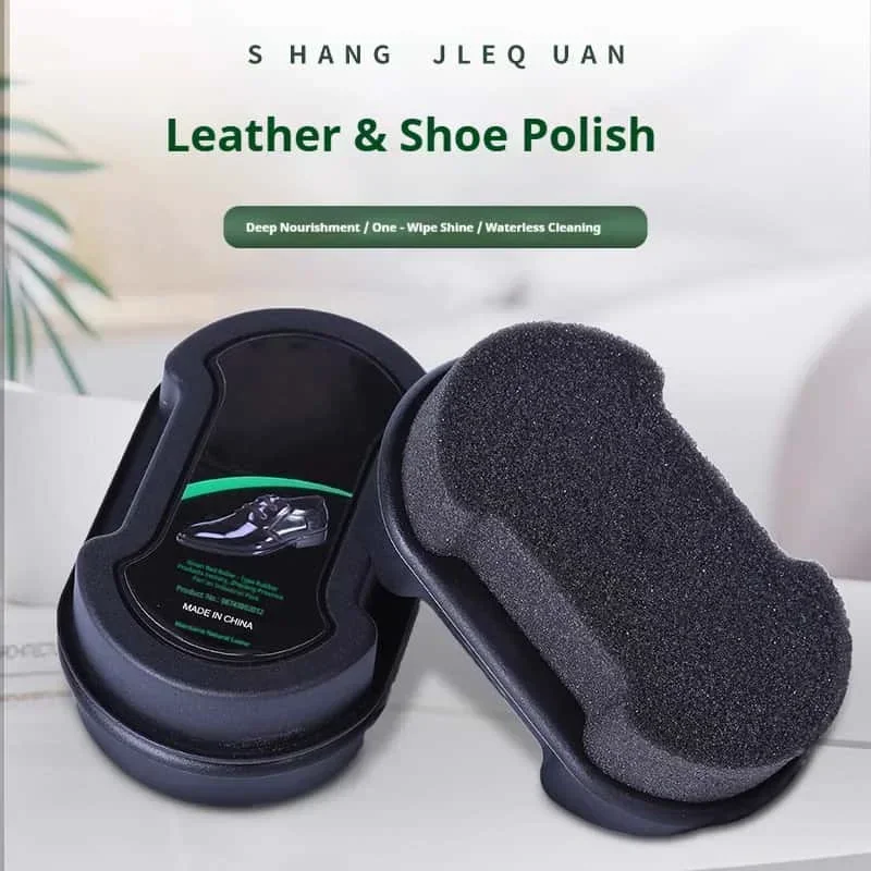 Sponge shoe wax shoe polish brush shoe accessories Leather Care Polish, Colorless Cleaning Cream for Shoes & Leather Goods