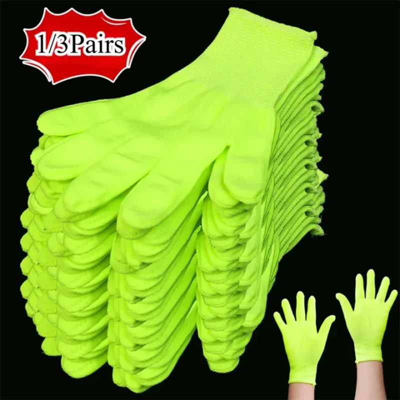 Fluorescent Green Gloves Glow In UV Neon Glove Neon Party Supplies Glow in Blacklight UV Light Theme Party For Birthday Decor