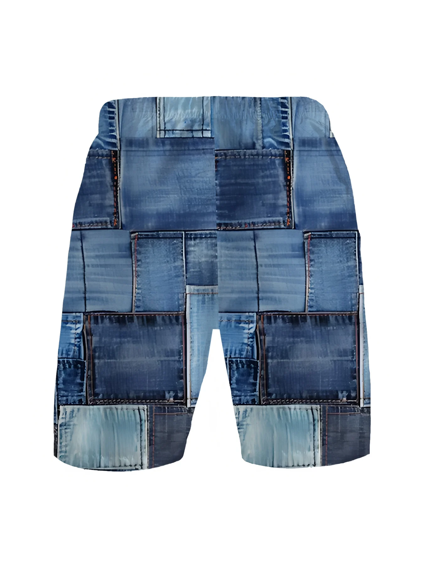 Hot Selling Fashion New 3D Printed Summer Outdoor Blue Denim Texture Pattern Outdoor Hip-hop Street Beach Shorts Large Size - Image 3
