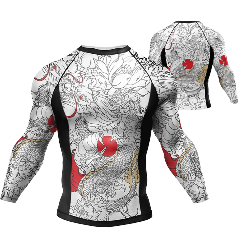 Cody Lundin Men Grappling MMA T-Shirts Brazilian Jiu-Jitsu Rashguard No Gi BJJ Rashguard UPF 50+ Gym Fitness Long Sleeve Blouse