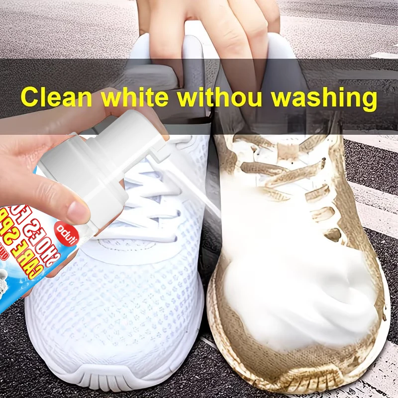 Shoe Cleaning Quick Stain Remover Whitening Polish For Sneakers Leather Boots Car Interior Multi Purpose Gentle Safe Formula